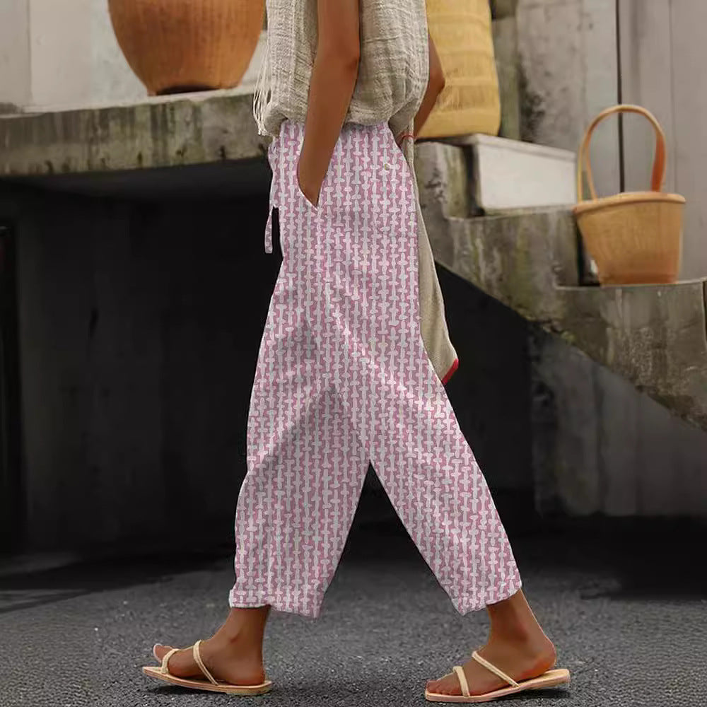 Casual Women Drawstring Elastic Waist Pants