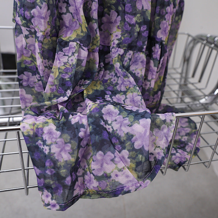 Yuan Su's new summer Wizard of Oz floral pleated skirt, high waist versatile and thin wrinkled A-shaped big swing skirt-The Wizard of Oz-one size fits all-Free Shipping Leatheretro