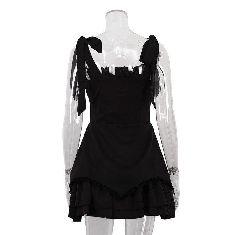 Summer Sleeveless Bodycon Dress - Sexy Ruffle Hem Bustier Mini Dress,