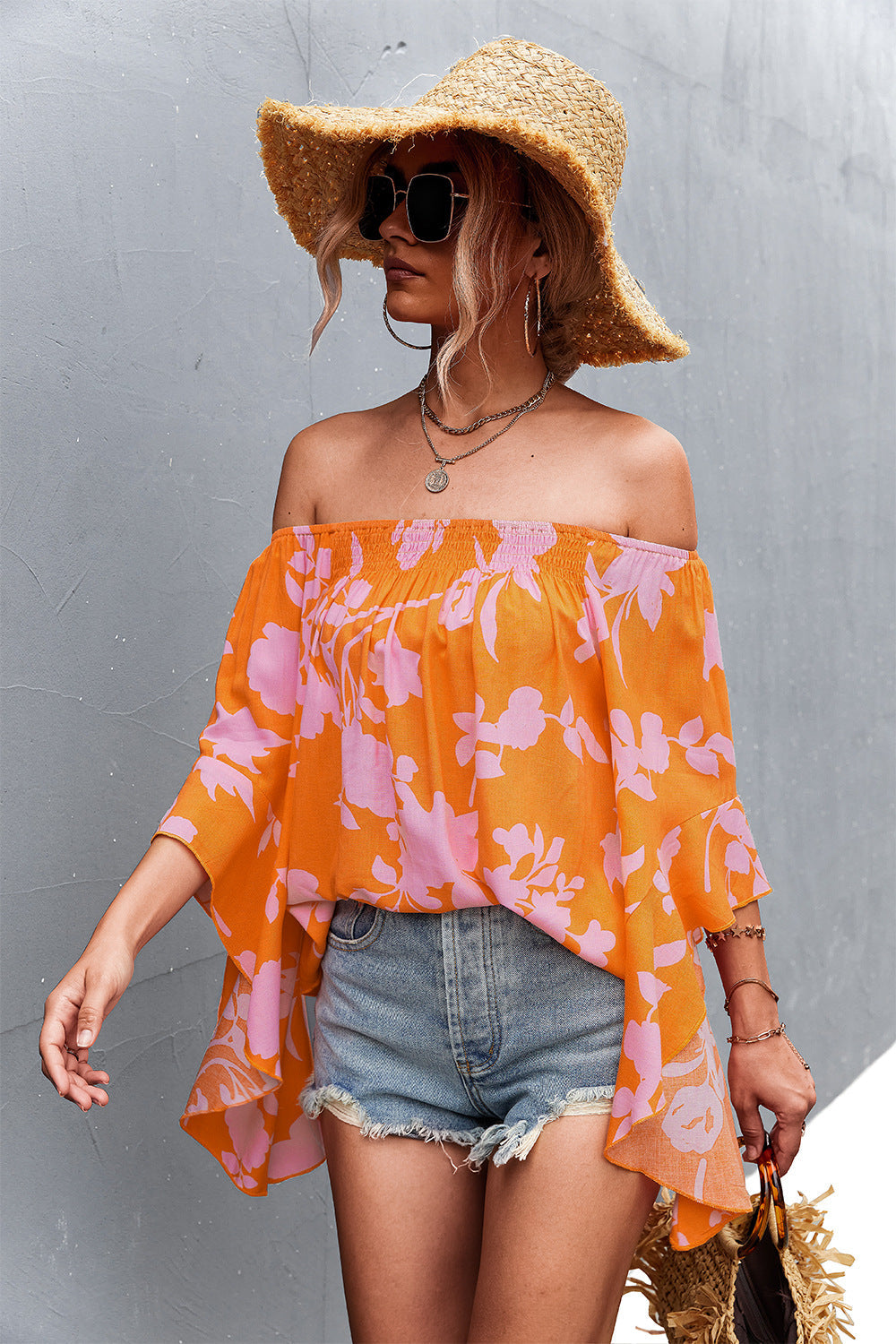 Sexy Off The Shoulder Trumpet Women Blouses