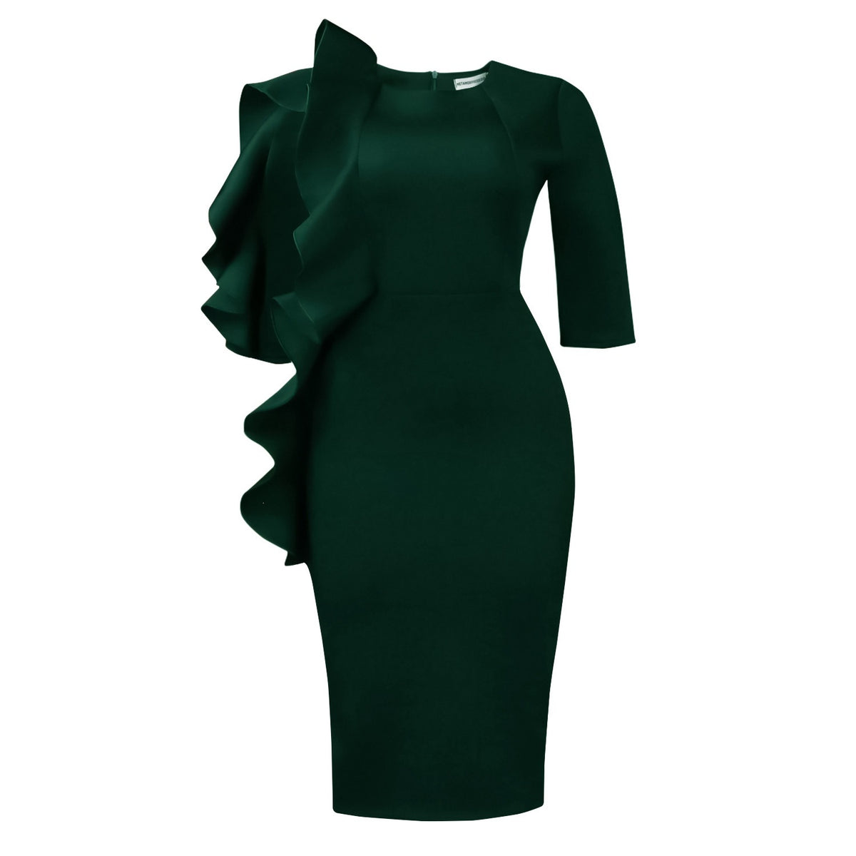 Elegant Ruffle Hem Midi Dress