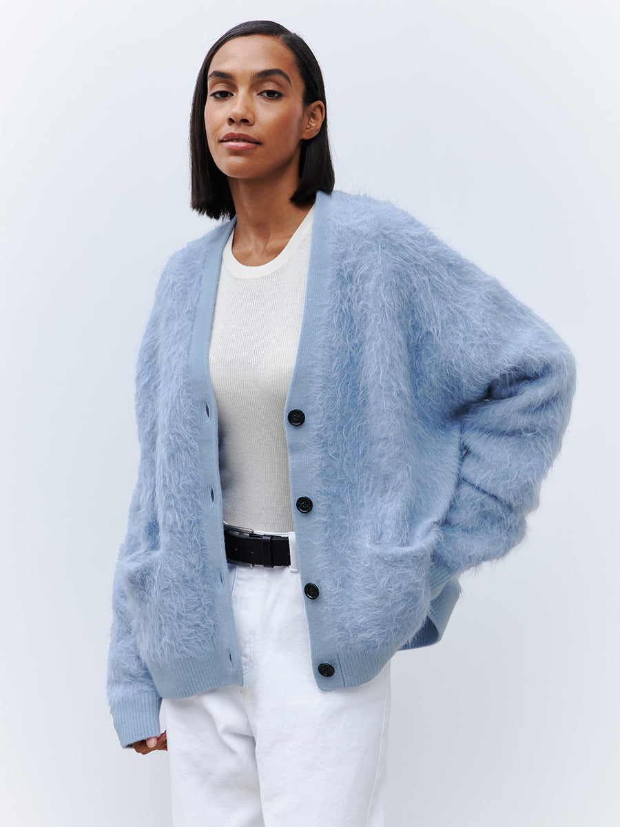 Women's Lazy Style Mink Sherpa Cardigan