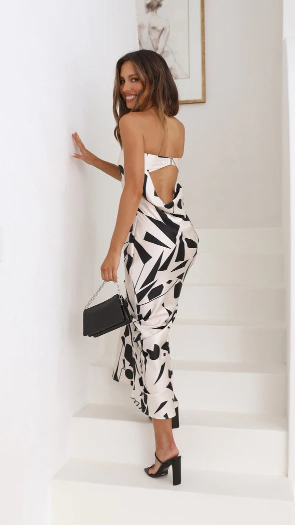 Sexy Summer Backless Irregular Long Dresses-Dresses-Free Shipping at meselling99