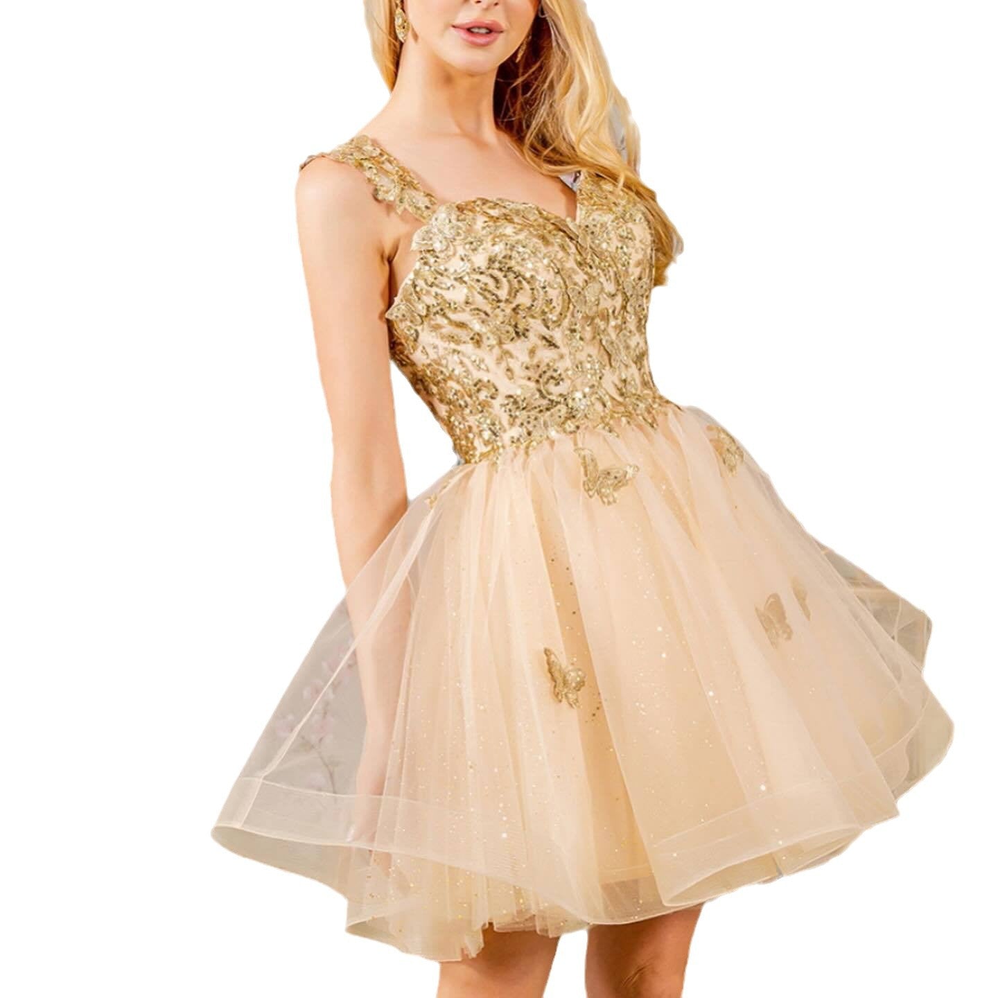 Strapless A-Line Homecoming Dress