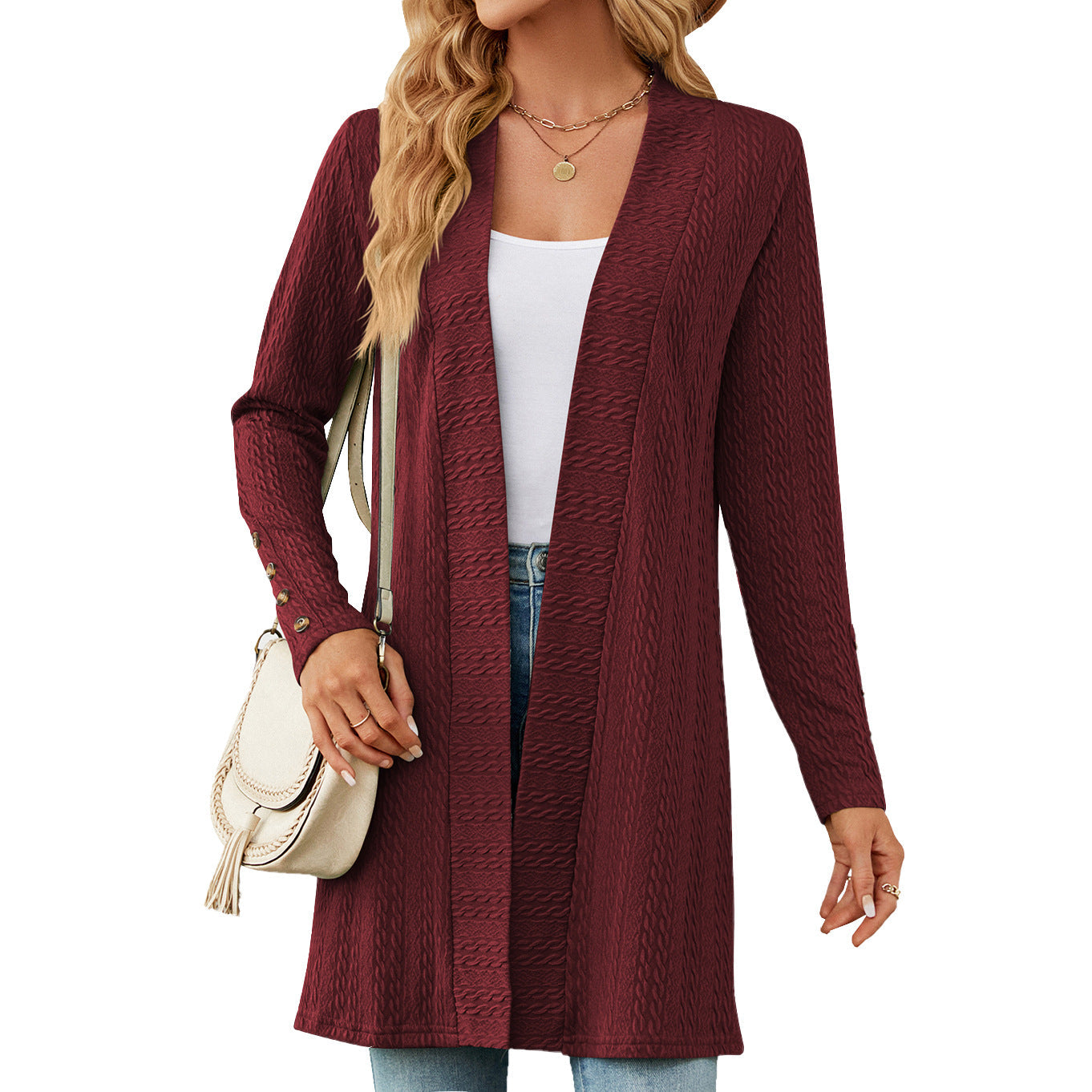 Casual Women Long Sleeves Knitted Cardigans