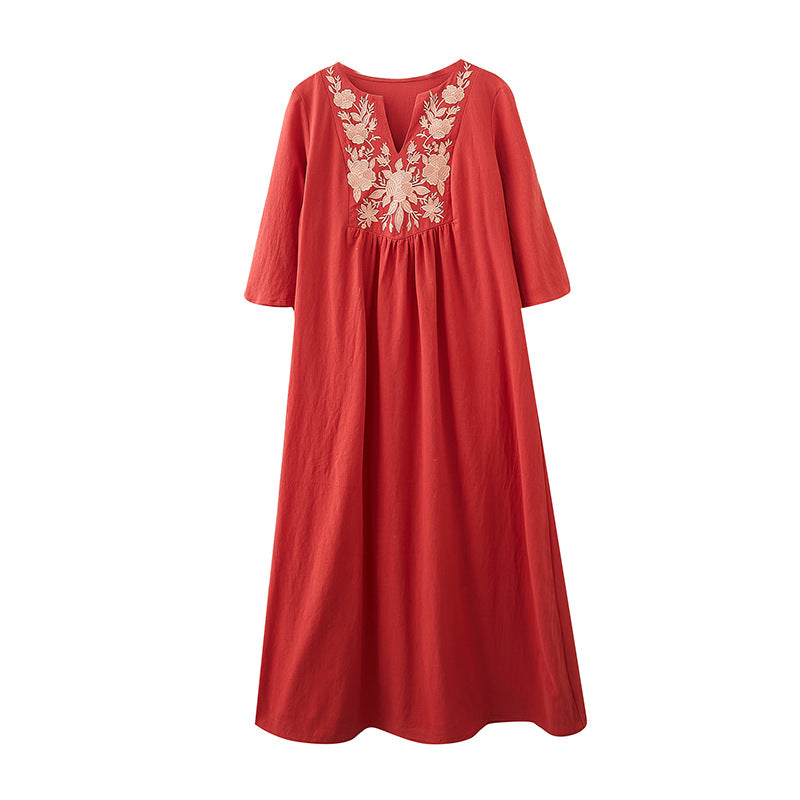 Bohemian Linen Summer Long Dresses-Dresses-Free Shipping at meselling99