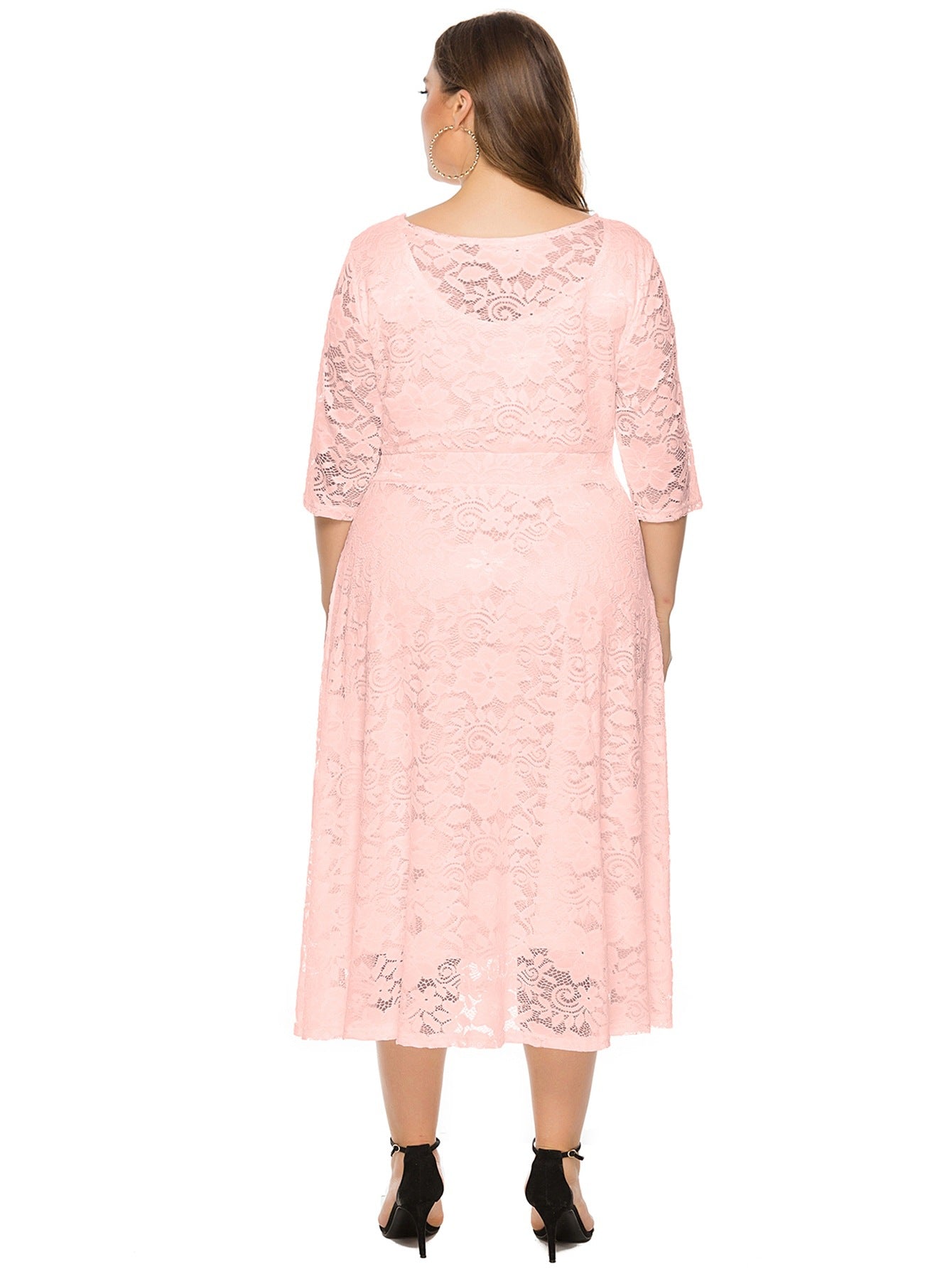 Plus Size Lace Evening Dress
