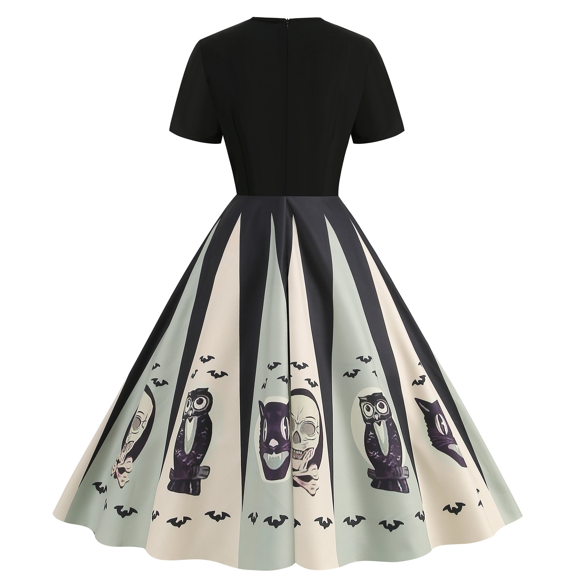 Halloween Print Fit & Flare Dress