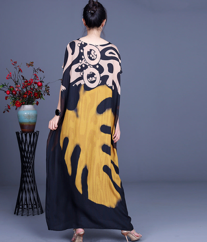 Summer Graffiti Romper Plus Sizes Dresses-Dresses-Free Shipping at meselling99