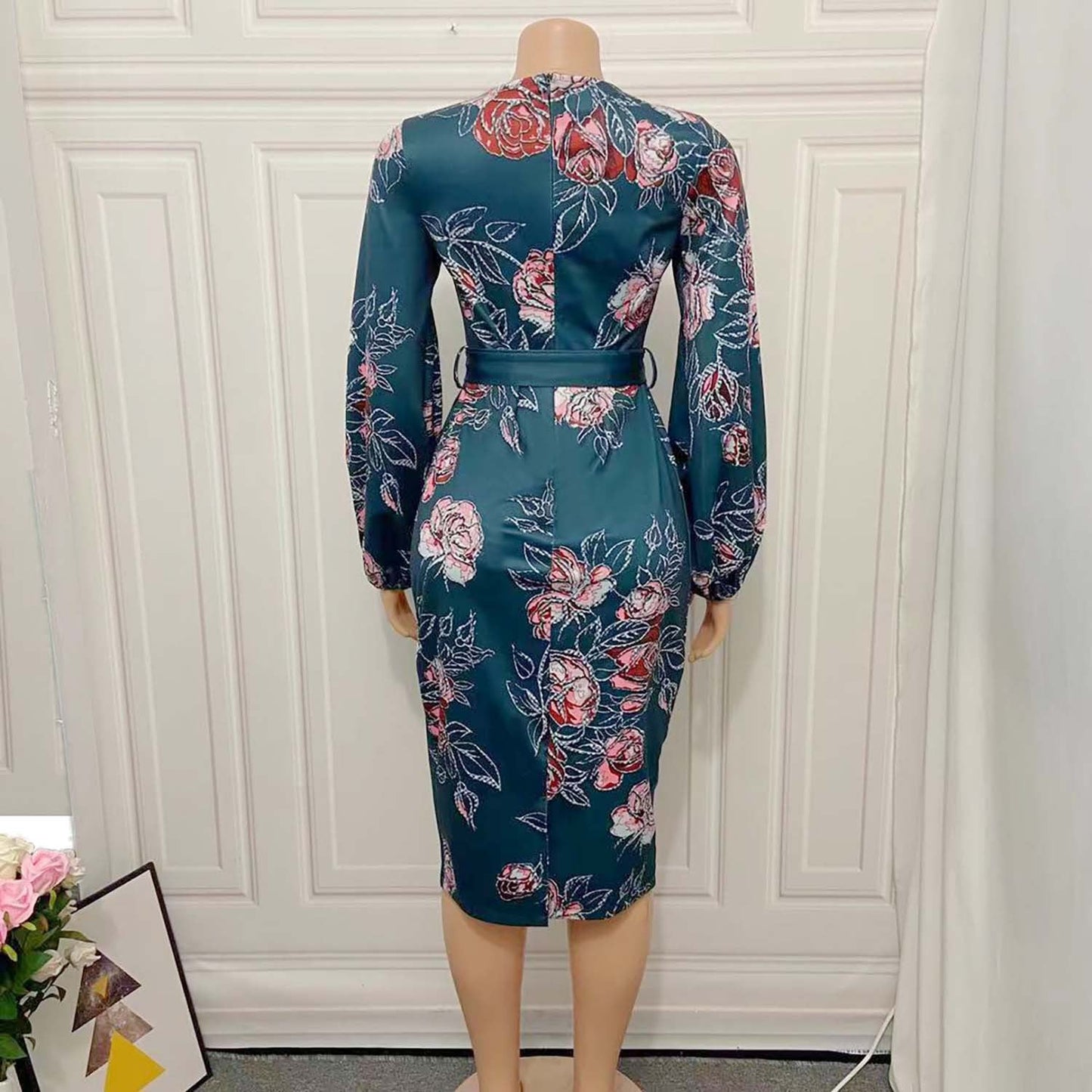 Round Neck Plus Sizes Office Lady Dresses--Free Shipping at meselling99