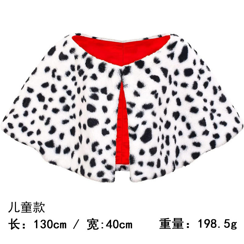 Halloween Disney Cruella de Vil Cosplay Cape