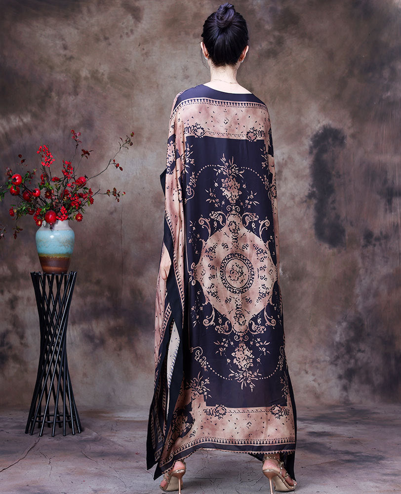 Vintage Print Summer Irregular Long Romper Dresses-Dresses-Free Shipping at meselling99