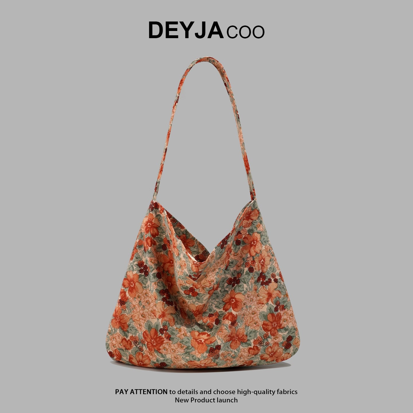 Floral Print Crossbody Bag - Large Capacity Shoulder Bag