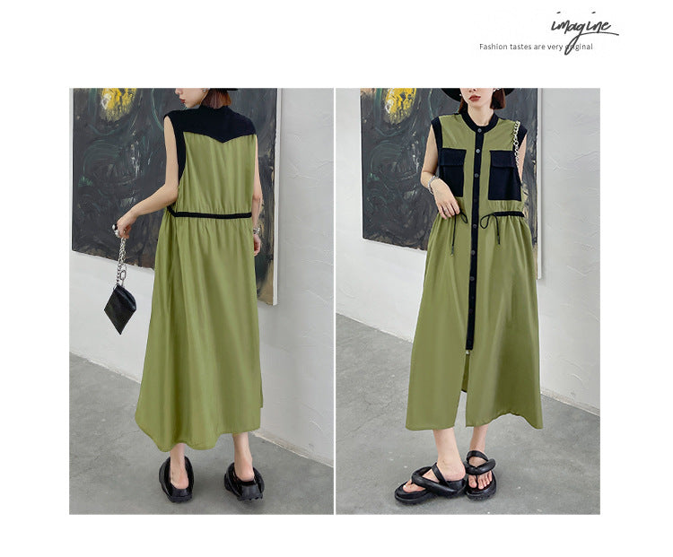 Fashion Summer Sleeveless Long Shirts Dresses-Outerwear-Free Shipping at meselling99