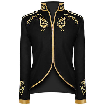Medieval Court Style Embroidered Blazer for Men
