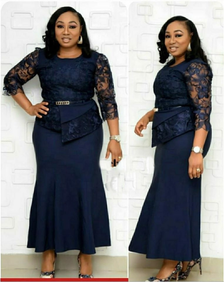 Extra Plus Size Lace Spliced Maxi Dress