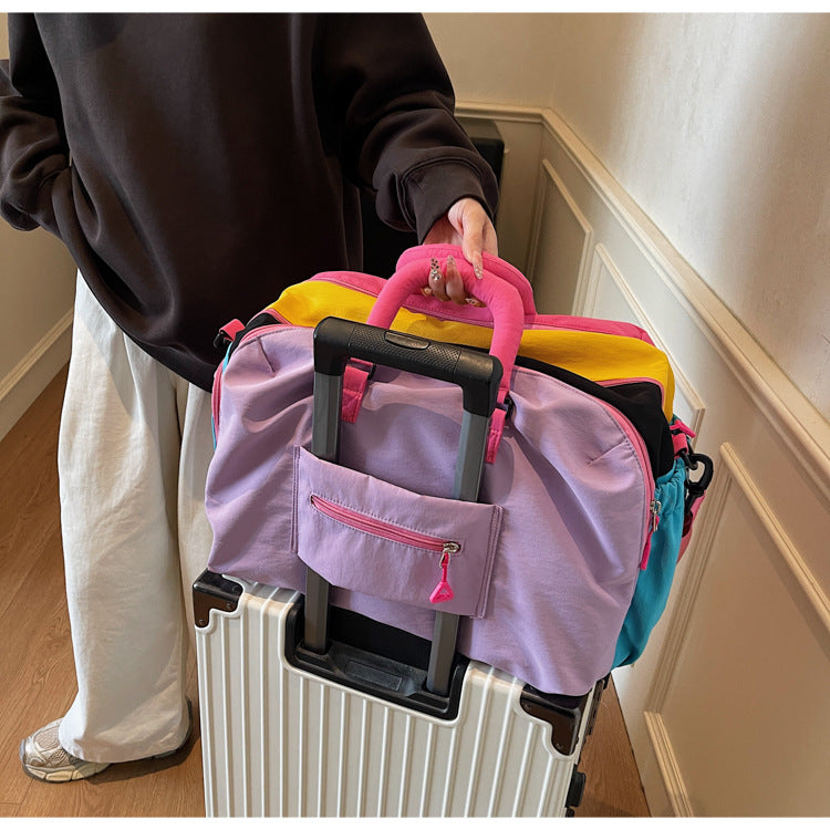 Oxford Color-Block Travel Tote