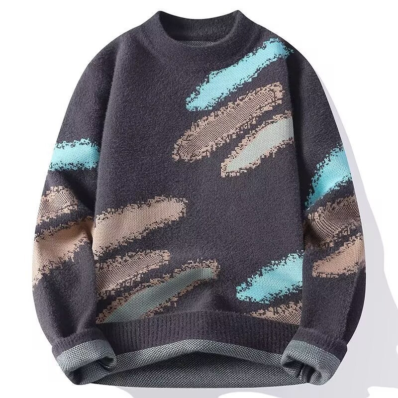Men’s Faux Mink Thickened Knit Sweater
