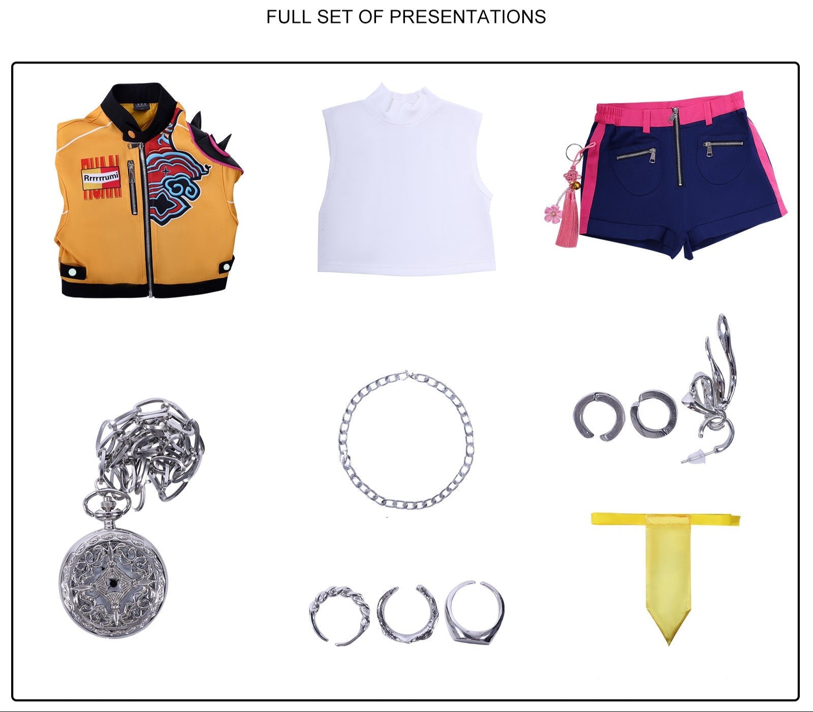 K-POP Demon Hunter Girl Group Cosplay Costume – Lumimira Zoey Outfit