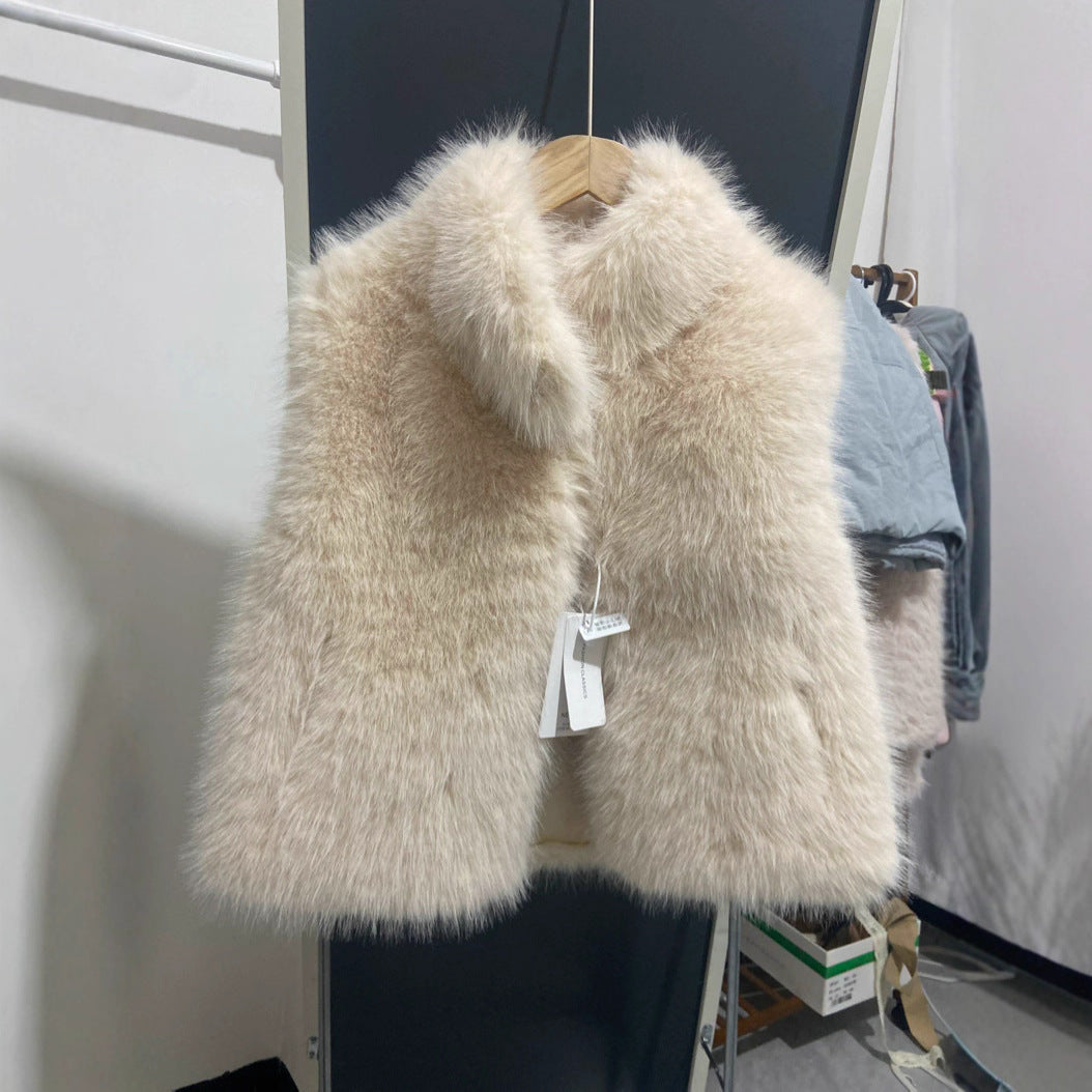 The Ava Cropped Faux Fur Vest