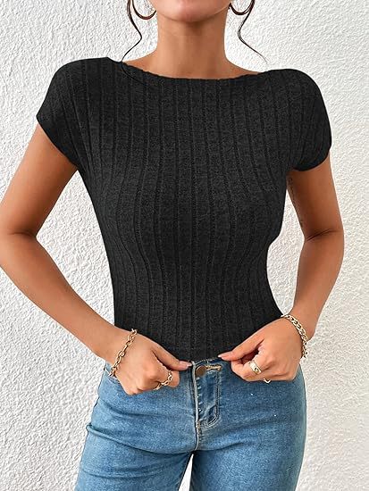 Sexy Summer Backless Short T Shirts for Women