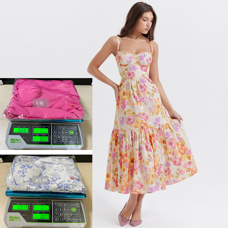 Floral Tiered A-Line Dress for Women