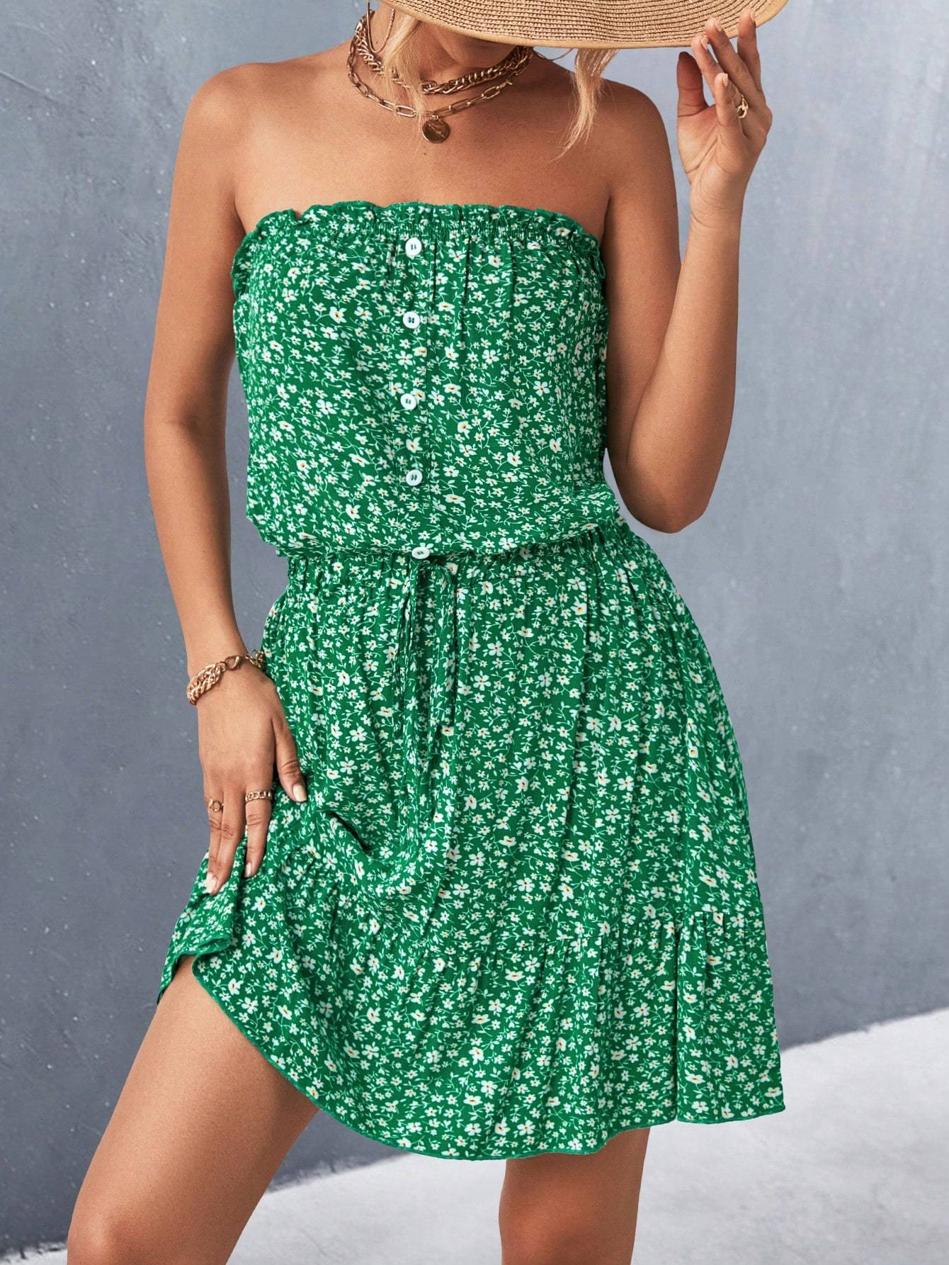 Women's Summer Sleeveless Floral Sundress