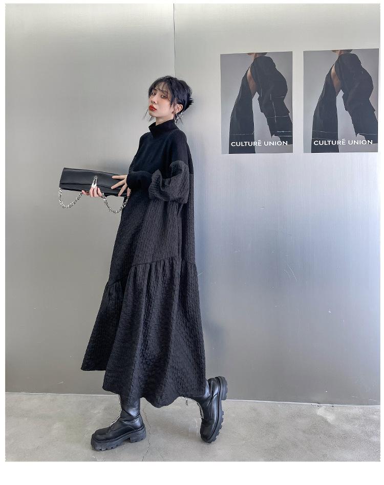 Classy Stand Collar Cozy Long A Line Dresses-Dresses-Free Shipping at meselling99