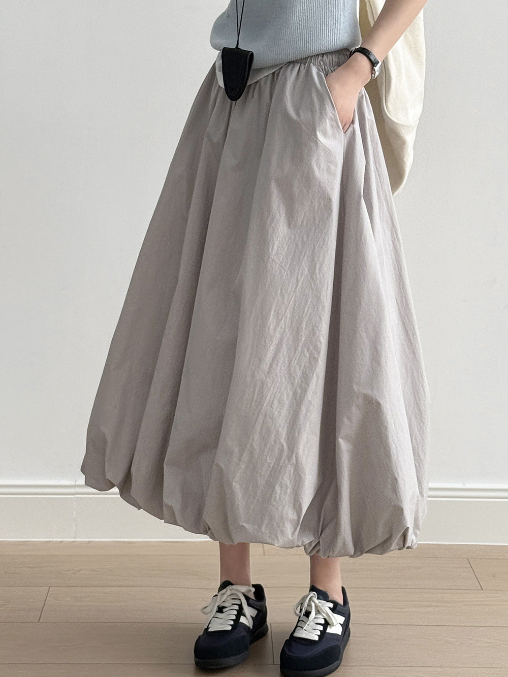 Women's Summer A-Line Skirt-White-M-Free Shipping Leatheretro