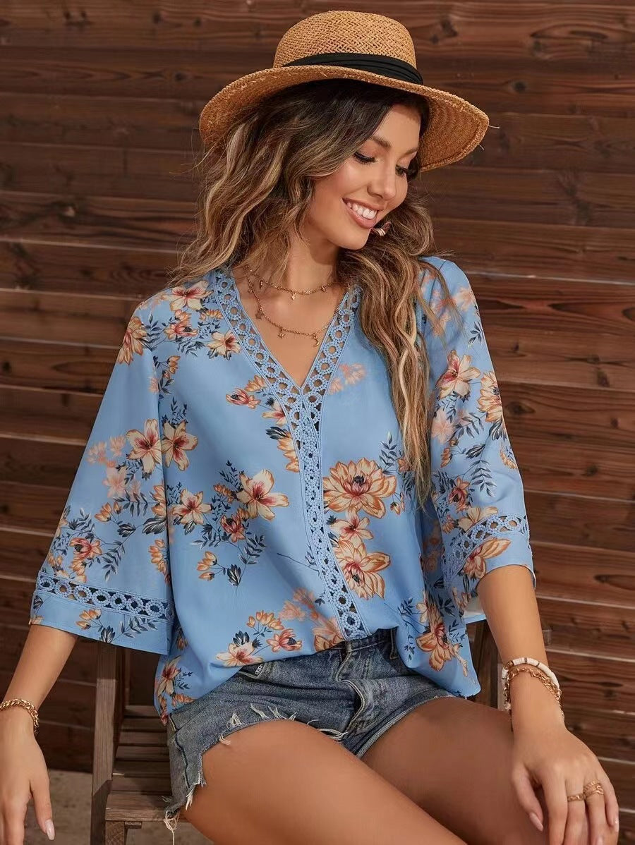 Summer Casual Women Blouses Shirts