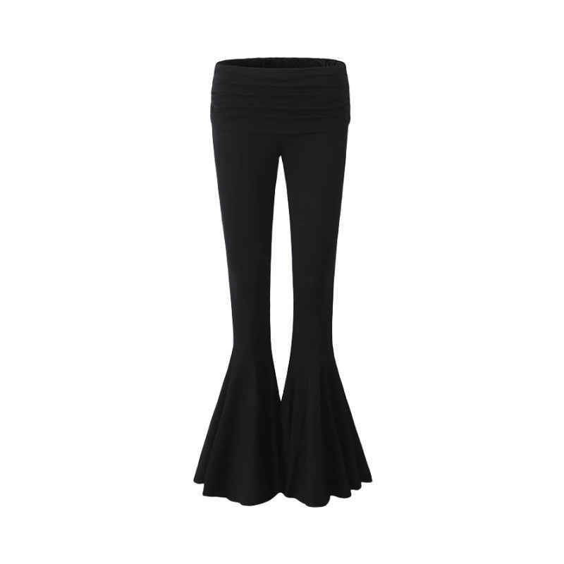 Sexy Low Waist Elastic Flare Pants for Women