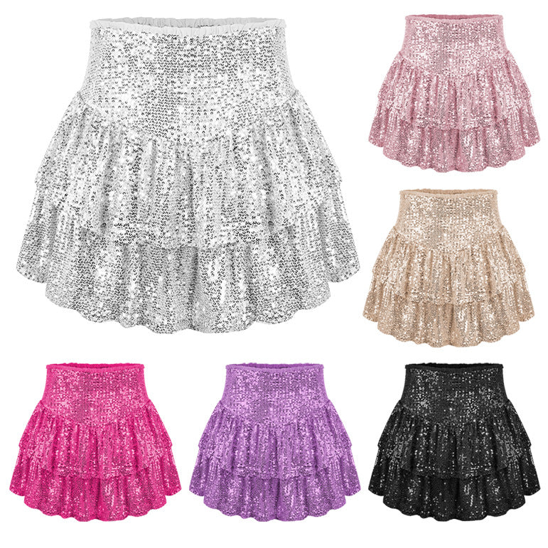 Sexy Sequined Beaded Short Mini Skirts