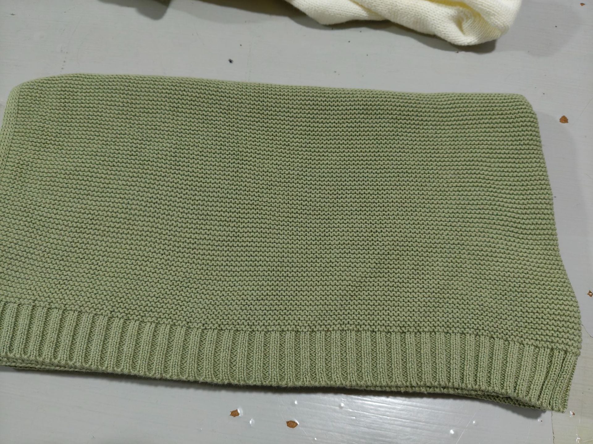 Soft Cotton Baby Blanket - Knitted Swaddle, Couch Throw, Nursing & Nap Blanket