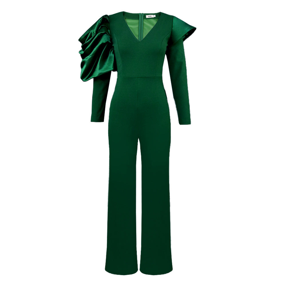 Dark Green High Waist Women Jumpsuits for Party