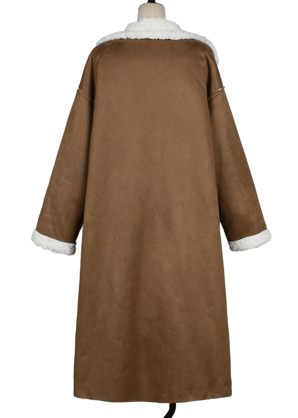 Women's Faux Leather & Fur Long Coat