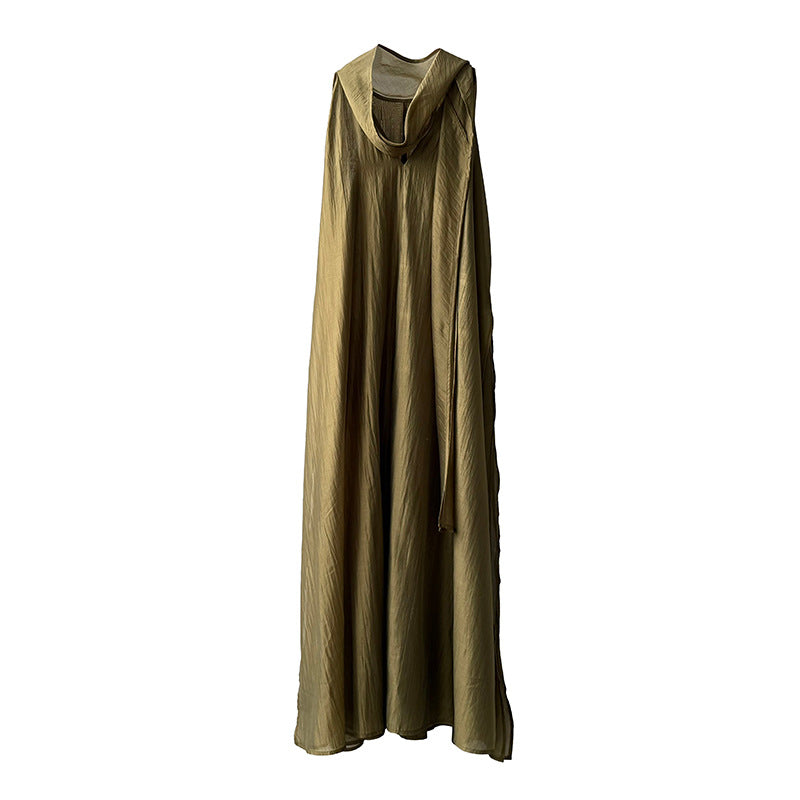 Summer Loose Women's Viscose Scarf Neckline Dress