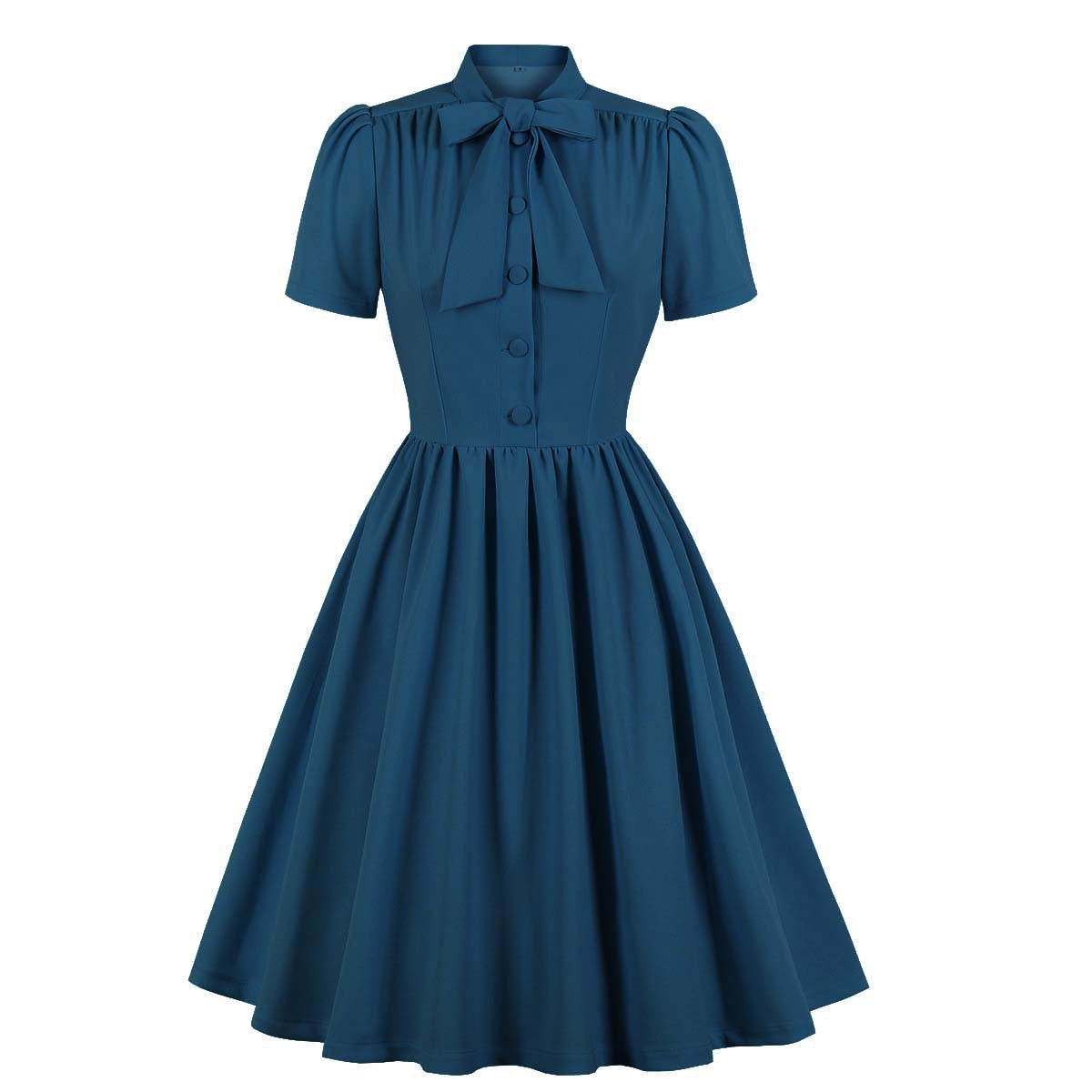 Classy Bowknot Design Women Dresses-Dresses-Blue-S-Free Shipping at meselling99