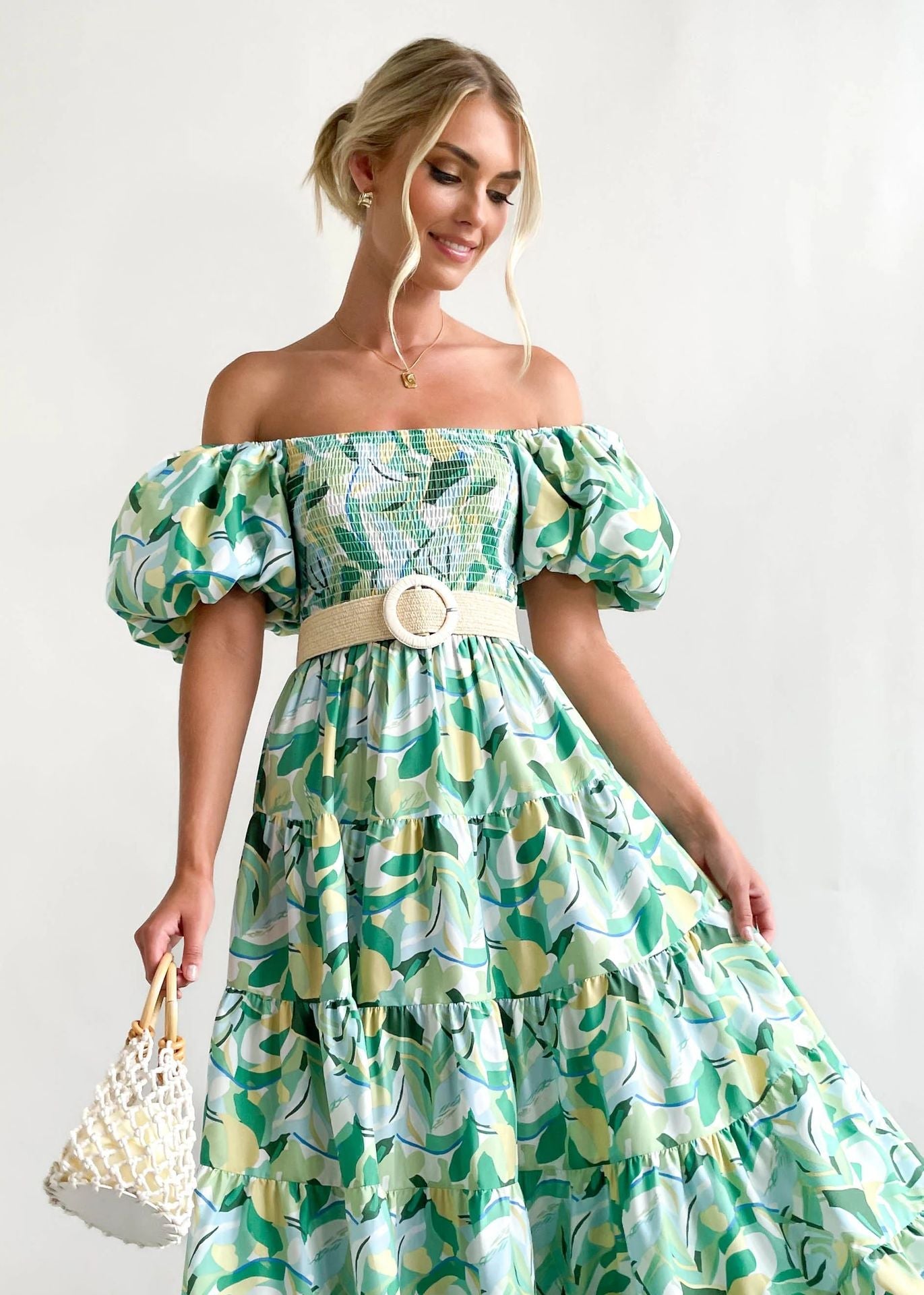 Women's Summer Bubble Sleeve Dress