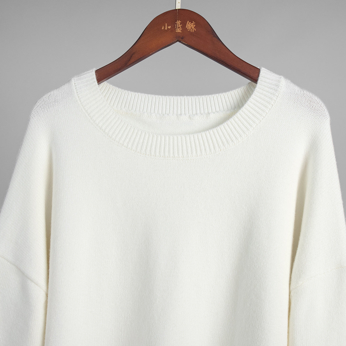 Classic Relaxed-Fit Dark Crewneck Sweater