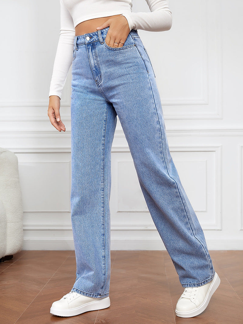 High-Waist Stretch Denim Jeans