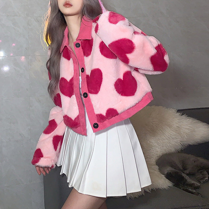 Fashion Sweetheart Design Long Sleeves Overcoats for Women