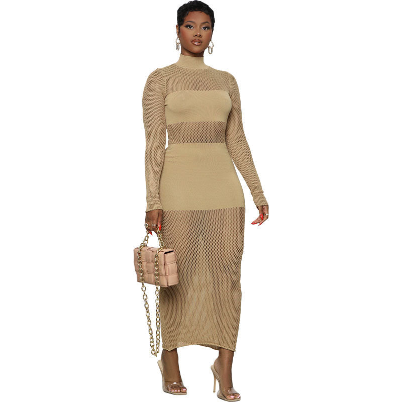 Sexy See Though Long Dresses-Dresses-Black-S-Free Shipping at meselling99