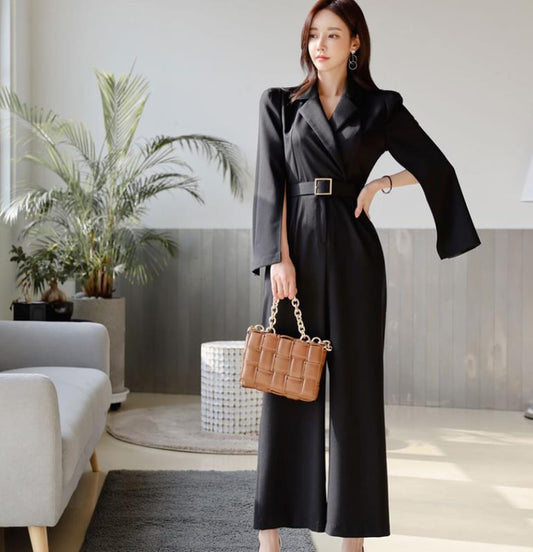 Elegant Office Lady Sheath Jumpsuits