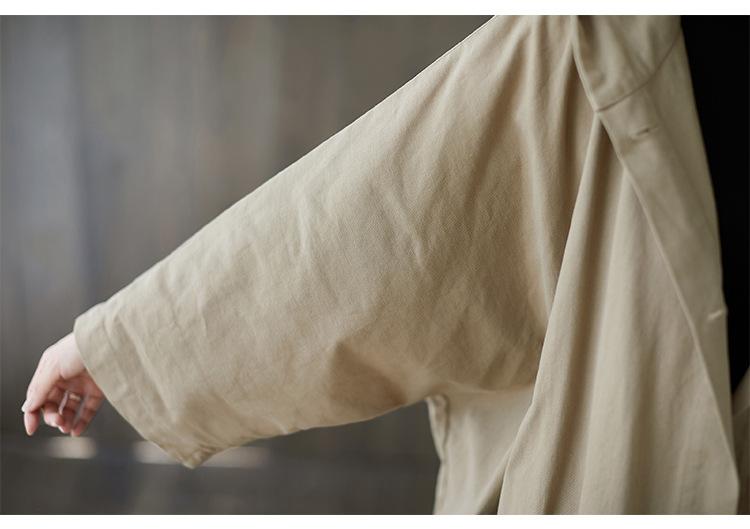 Casual Plus Sizes Long Hoody Trenchcoat-STYLEGOING