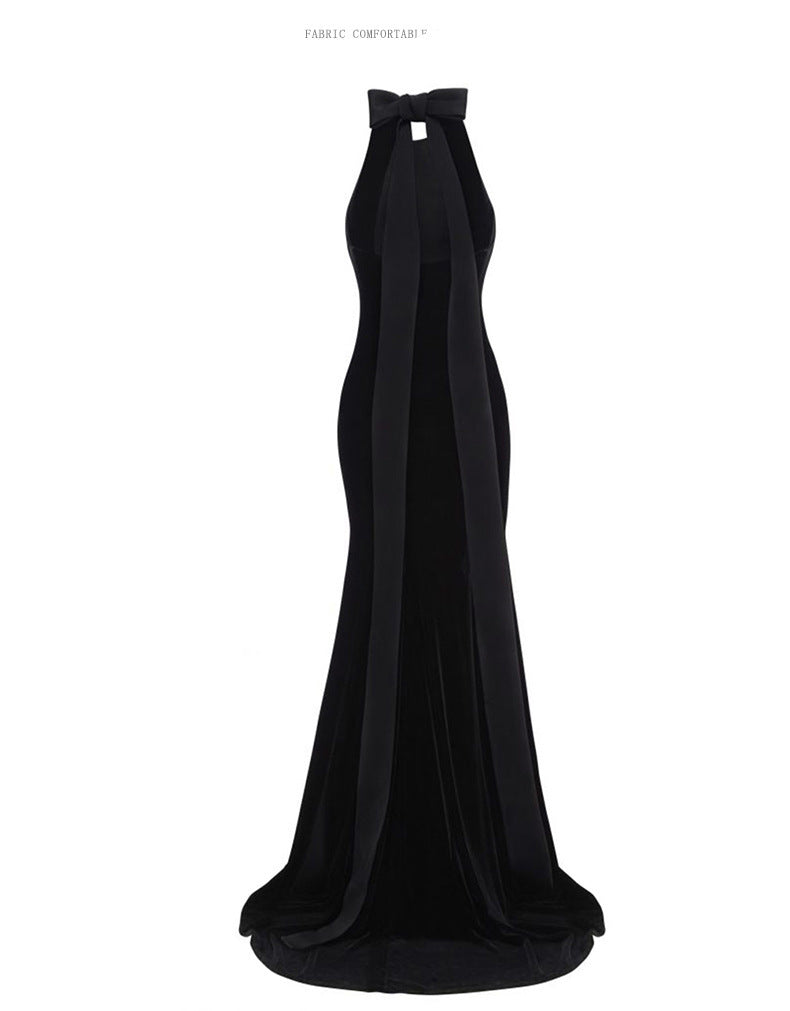 Simple Sexy Round Neck Long Mermaid Evening Dresses