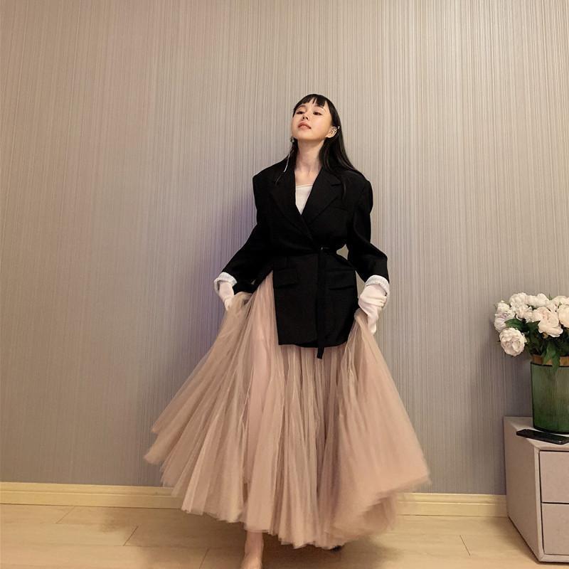 Elegant French Chiffon A-Line Midi Skirt