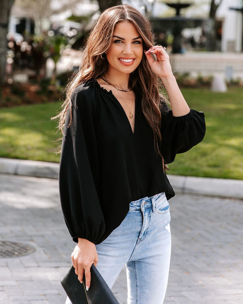 Sheer Bliss Peasant Blouse