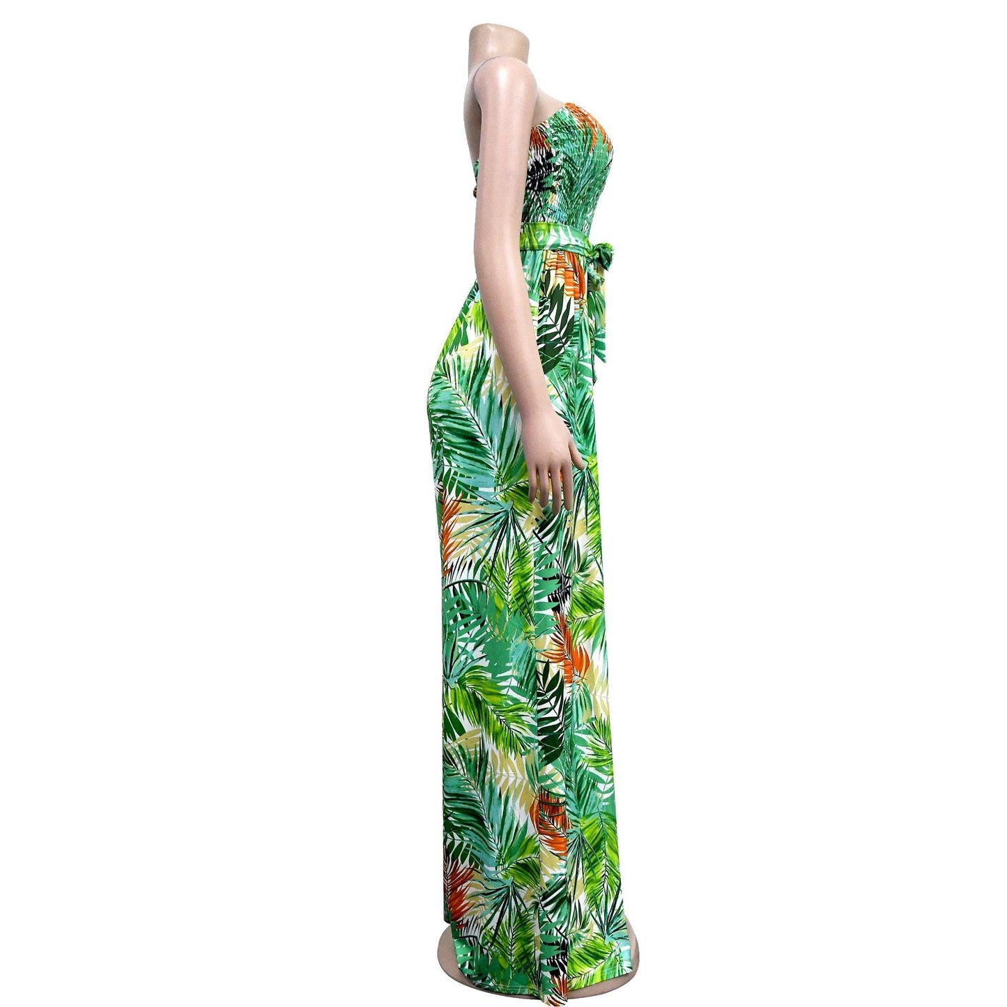 Fashion Floral Print Sleeveless Women Jumpsuits