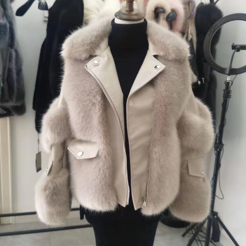 Fashion Faux Fur Ladies Jacket Coats