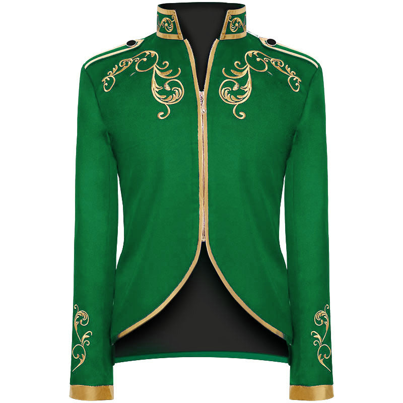 Medieval Court Style Embroidered Blazer for Men